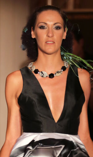Jennifer Reeves Fine Jewelry accessorizing the Andres Aquino fashion collection during the Global Short Film Awards gala held at the Intercontinental Carlton Cannes in Cannes, France.